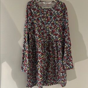 H&M Black and Pink Casual Sundress with Bishop Sleeves